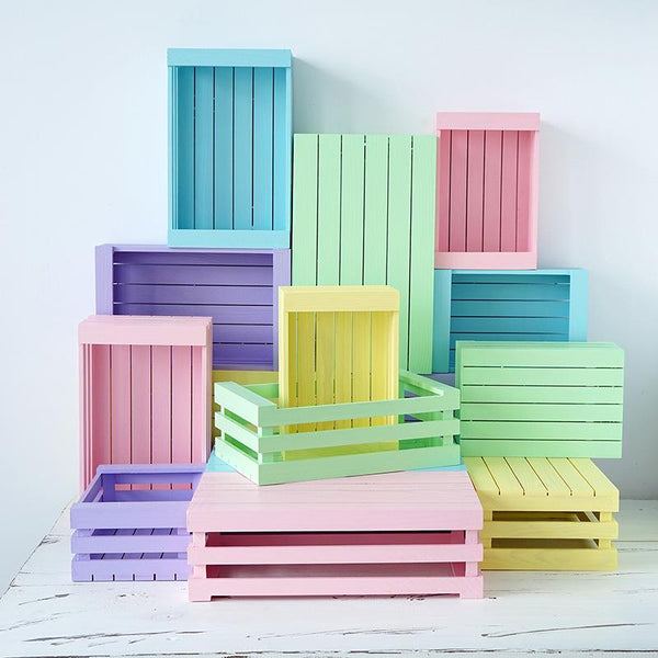 Pastel Wooden Crates