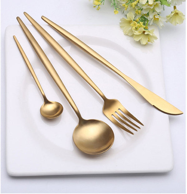 Gold Cutlery Set (4 piece)