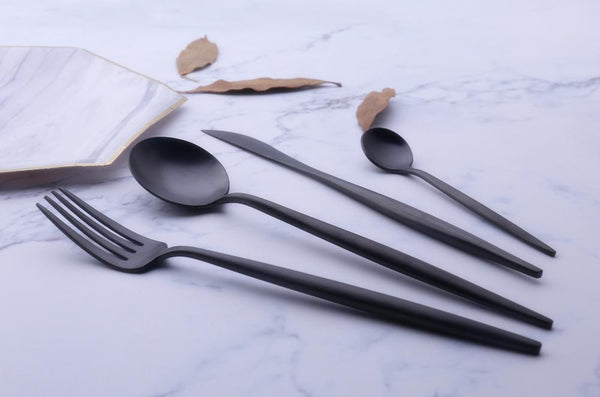 Black Cutlery Set (4 piece)