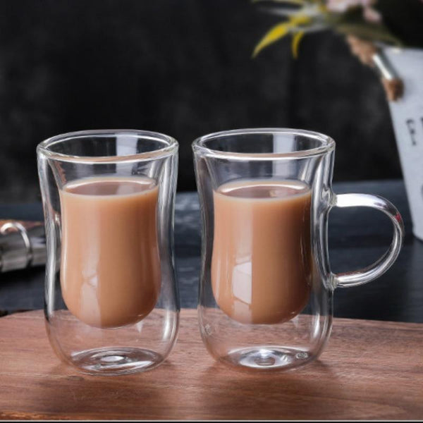 European Double Glass Mug